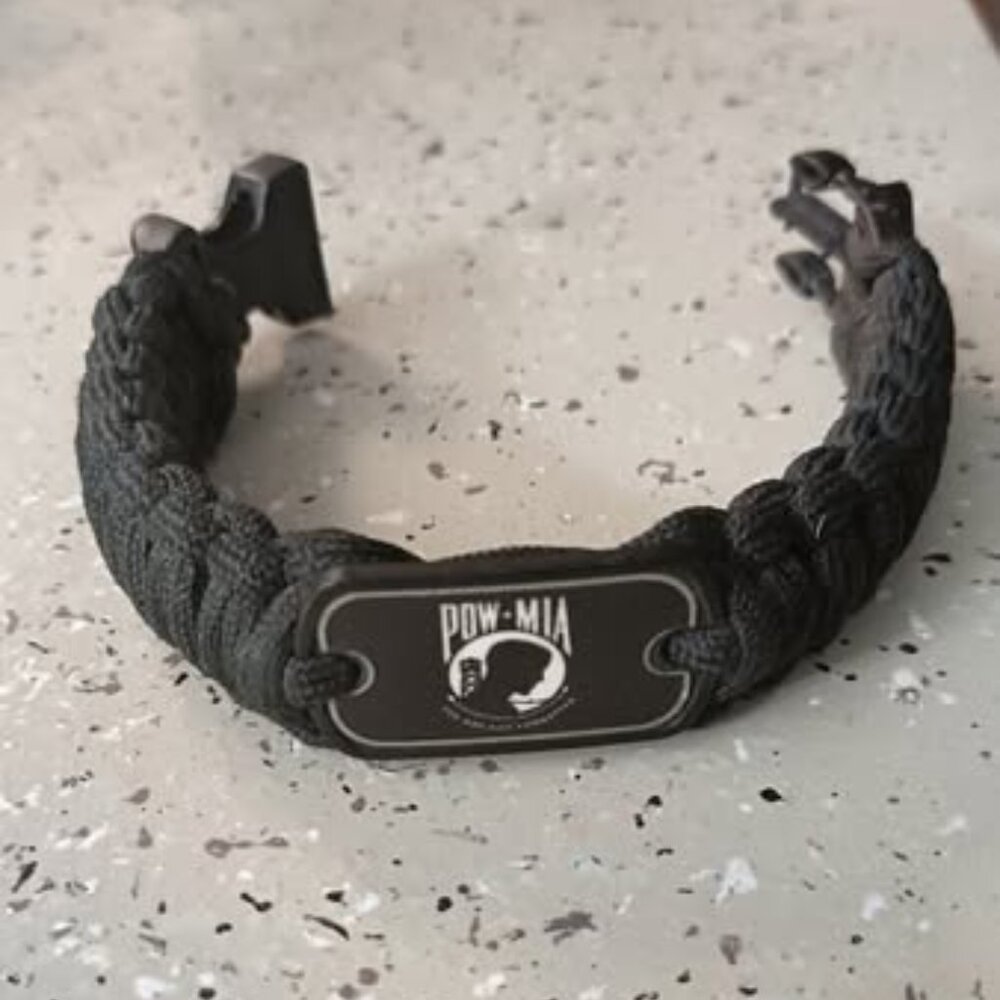 POW-MIA "You Are Never Forgotten" Paracord Bracelet - Picture 2 of 6